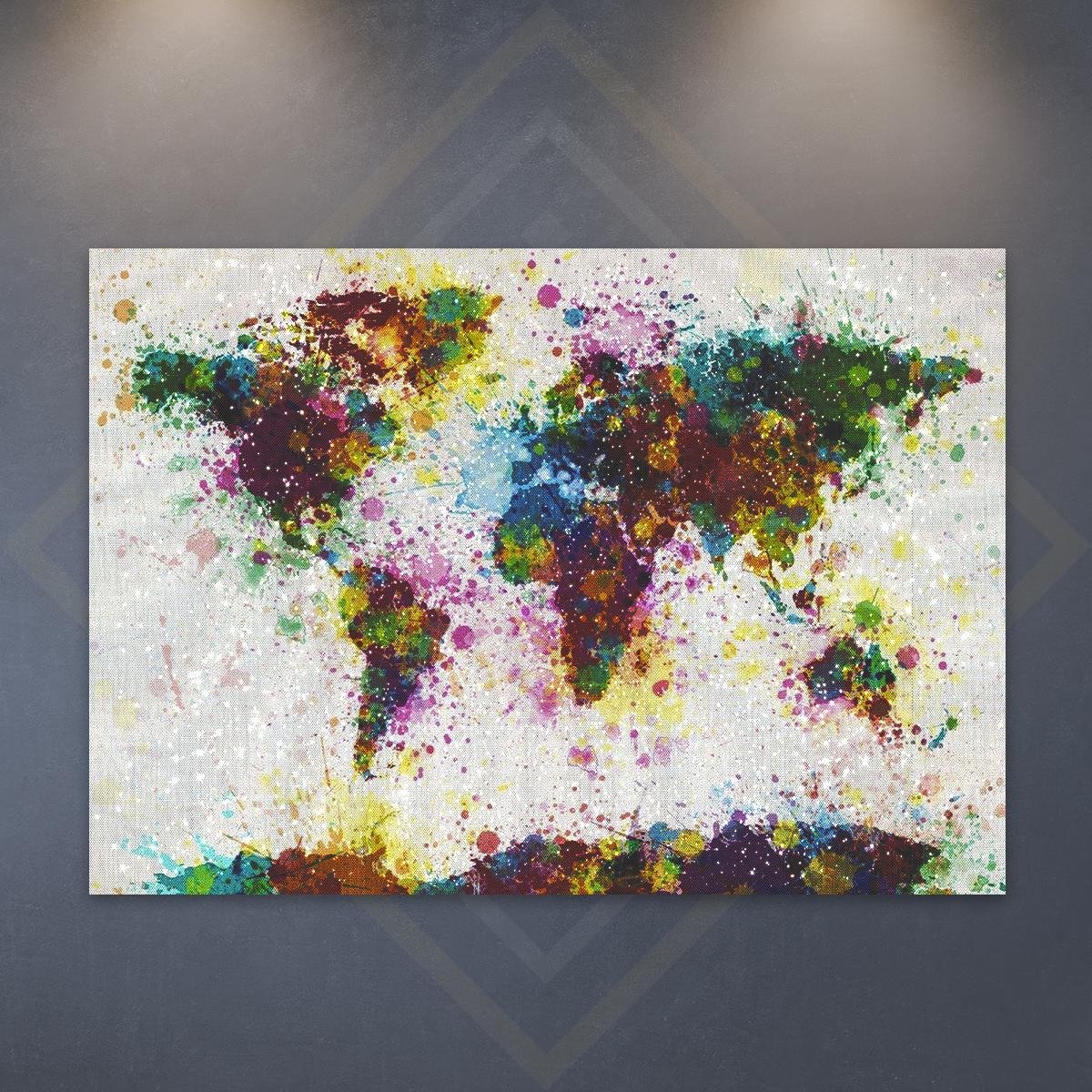 Glimb® | Diamond Painting Pakket HQ | Kleurrijke Wereld | 50X40 CM | Vierkant | Volledig | Made in NL! // Diamond Painting - Diamond Painting Pakketten - Diamond Paint - Daimond Painting - Dotz -Diamond Schilderen - Diamond Painting Volwassenen